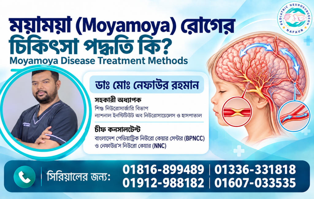 বাংলাদেশে শিশুদের ময়াময়া রোগ, Pediatric Stroke ও EDAS Surgery চিকিৎসায় শিশু নিউরোসার্জন ডাঃ মোঃ নেফাউর রহমান